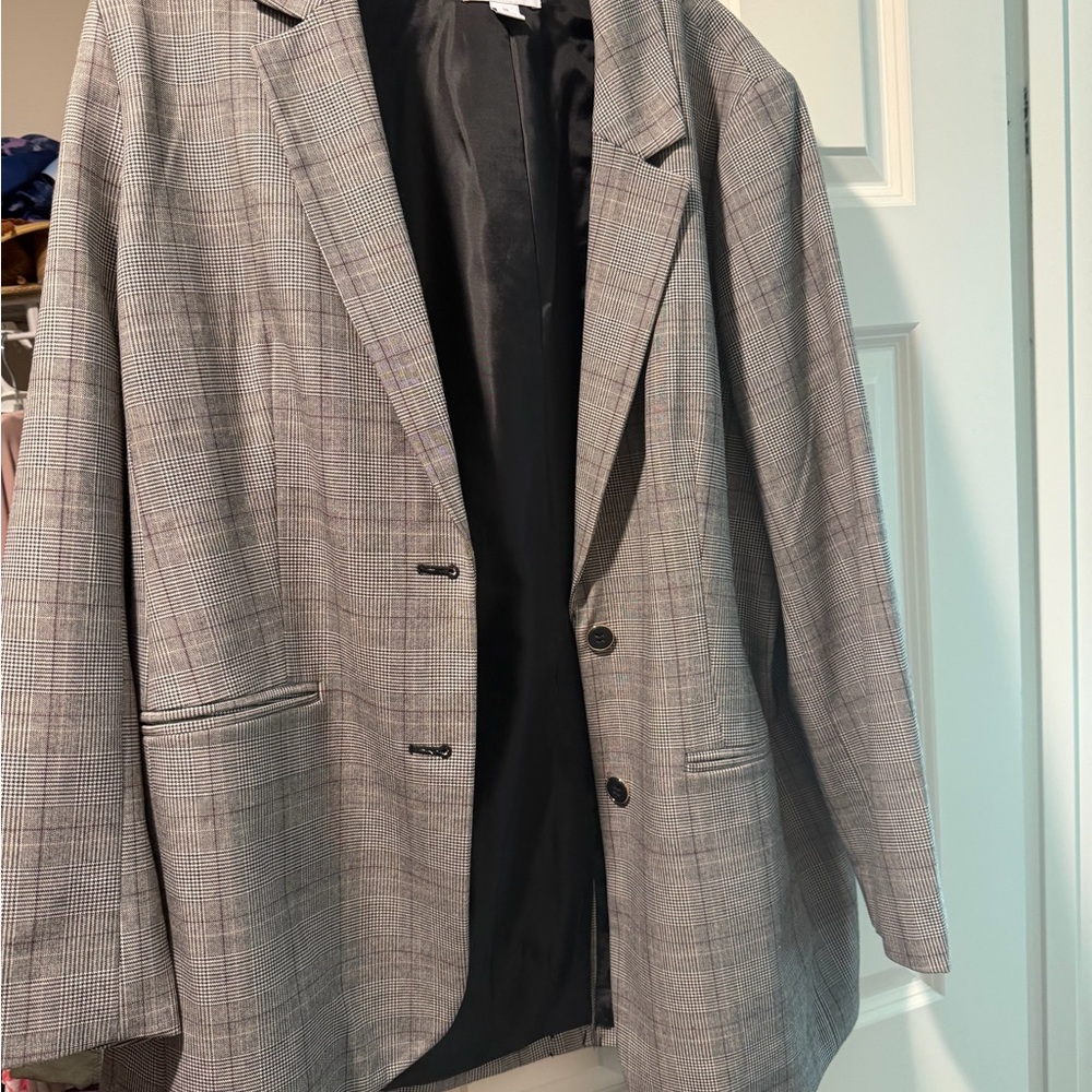 Liz Claiborne womens Checkered Blazer